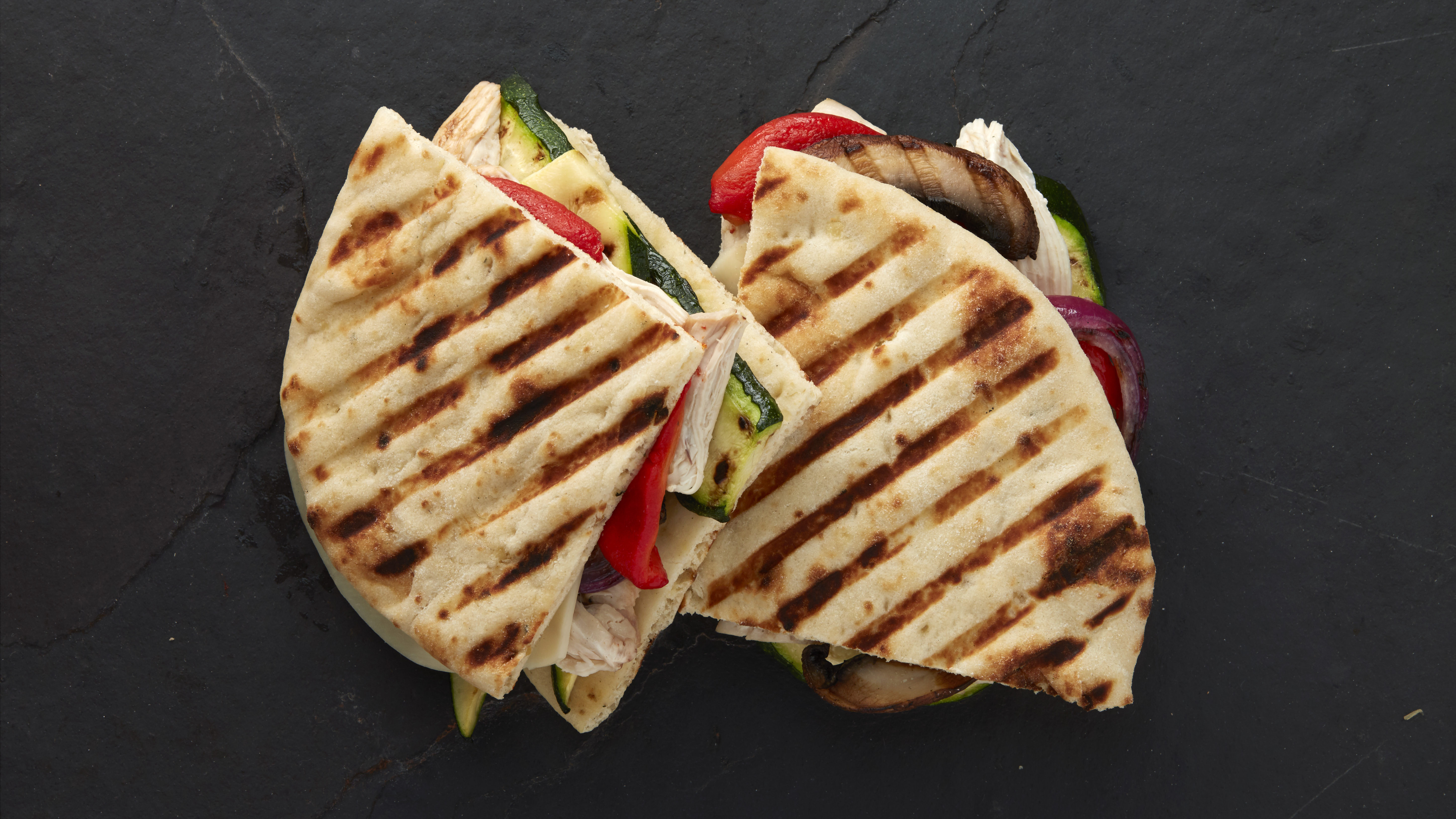 garlic naan panini