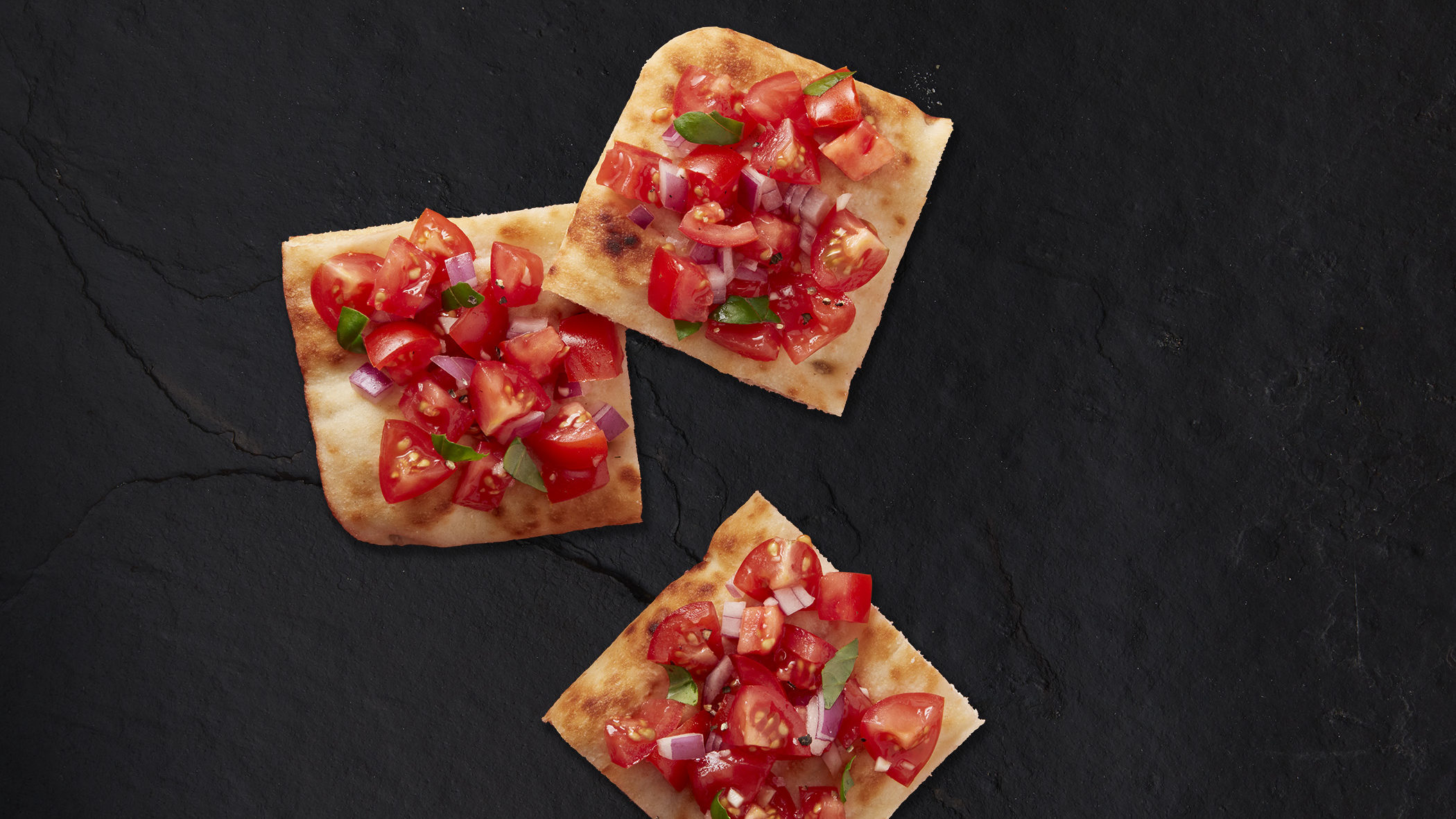 Flatbread Bruschetta Bites