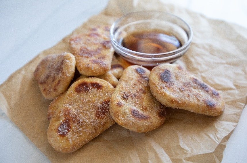 french toast naan dippers maple syrup